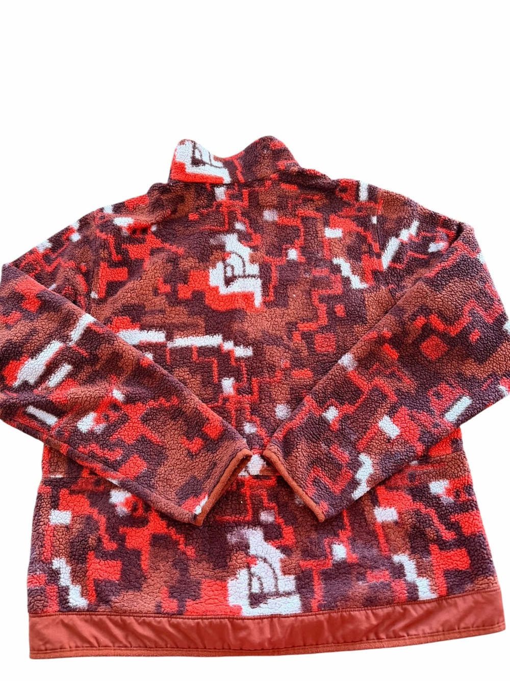 The North Face Printed Sherpa Fleece Jacket Men’s Medium Full Zip - Picture 2 of 5